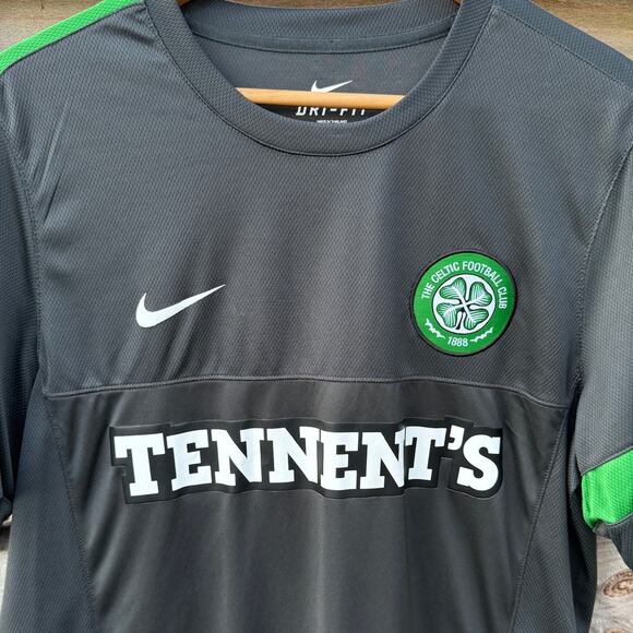 Tennents Celtic Football Club Nike Soccer gray green Dri-fit jersey Size Large - Picture 4 of 5